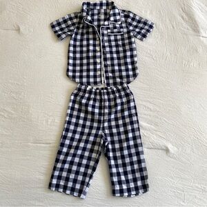 Gap Baby pj blue gingham set 12-18months